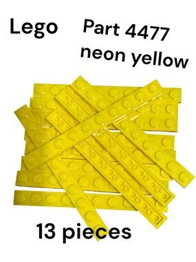 LEGO 13x Plate Lot Part 4477 Neon Yellow